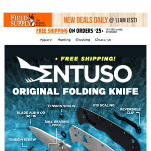 🔥 Massive Price Drop: Dentuso Original Folding Knives 🔥