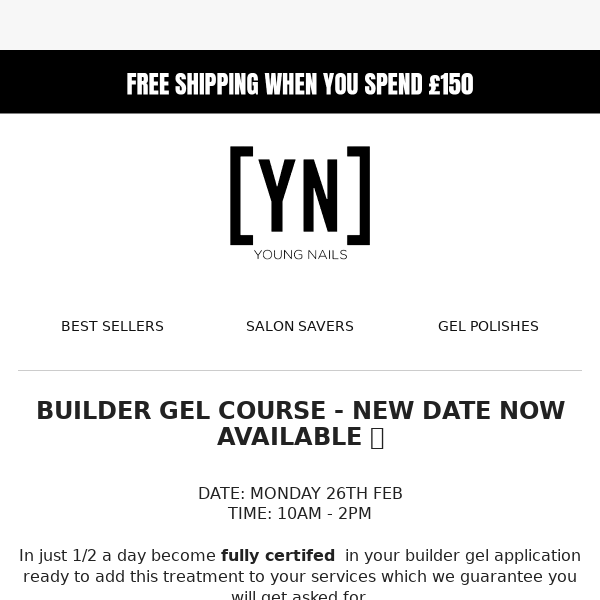 NEW DATE JUST RELEASED 🚨 : Builder Gel Course.