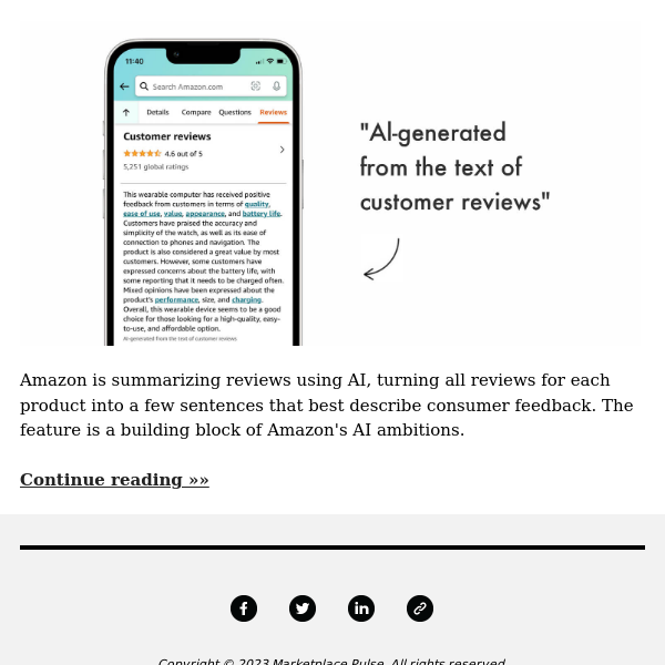 Amazon Is Summarizing Reviews With AI