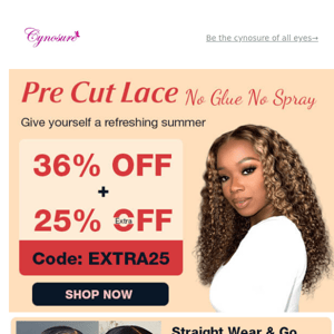 ATTN: You’ve scored $88 Pre-cut Lace Wigs
