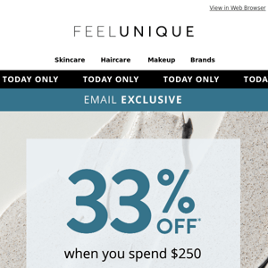 Time to shop - 33% off your next purchase