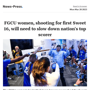 News alert: FGCU women, shooting for first Sweet 16, will need to slow down Villanova Monday night