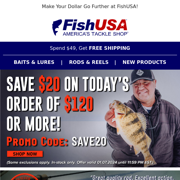 Save $20 on Your Order Today Only! - Fish USA