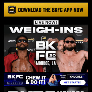 LIVE NOW: BKFC 30 WEIGH IN