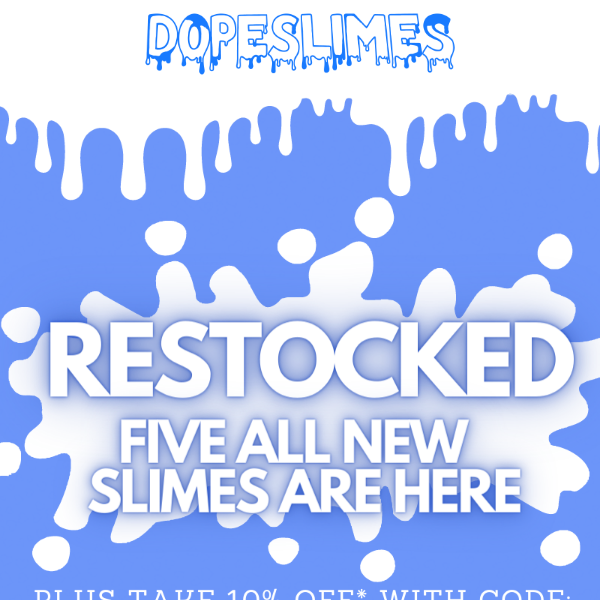 😱 FIVE ALL NEW SLIMES 😱 Check Out Dope Slimes Restock