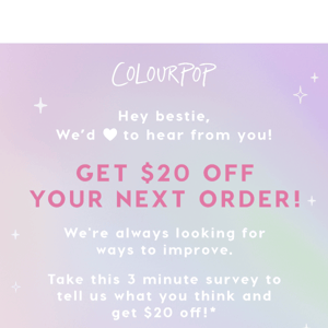 Want $20 off your next order? 👀