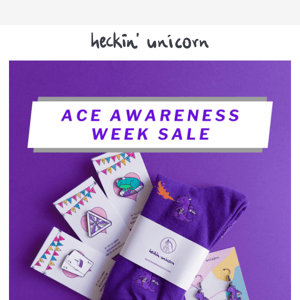 💜 Ace Week Sale: 20% off asexual designs, 24 hours only!