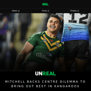 Mitchell backs centre dilemma to bring out best in Kangaroos, Quarter-finals confirmed for Men's World Cup, plus more.