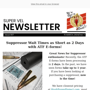 Great Deals On Supressors & Subsonic Ammo