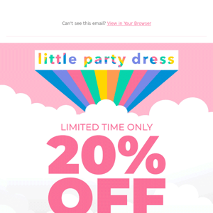 🥳 20% off EVERYTHING!* 🌈