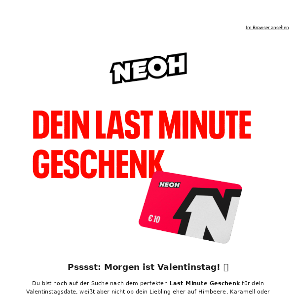 HILFE, morgen ist Valentinstag?!