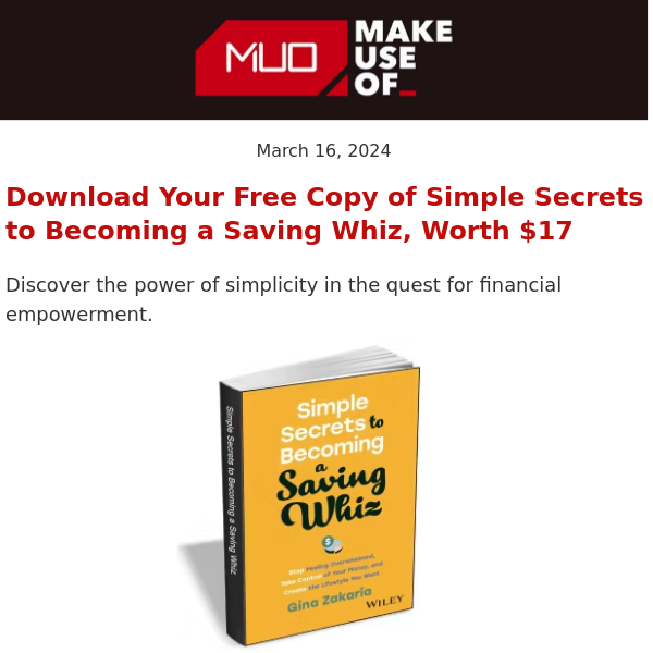 FREE EBOOK 📣 Simple Secrets to Becoming a Saving Whiz