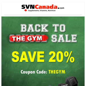 Back To The Gym Sale | Save 20% 😁