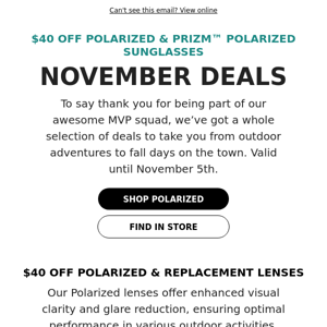 Members Only, $40 Off Polarized Sunglasses