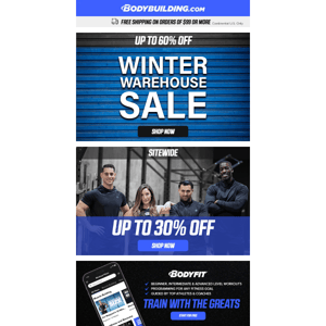 ❄️ Winter Warehouse Sale! Up to 60% Off!