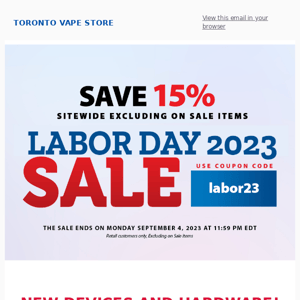 Labor Day 2023 Sale, Save 15% - Site wide