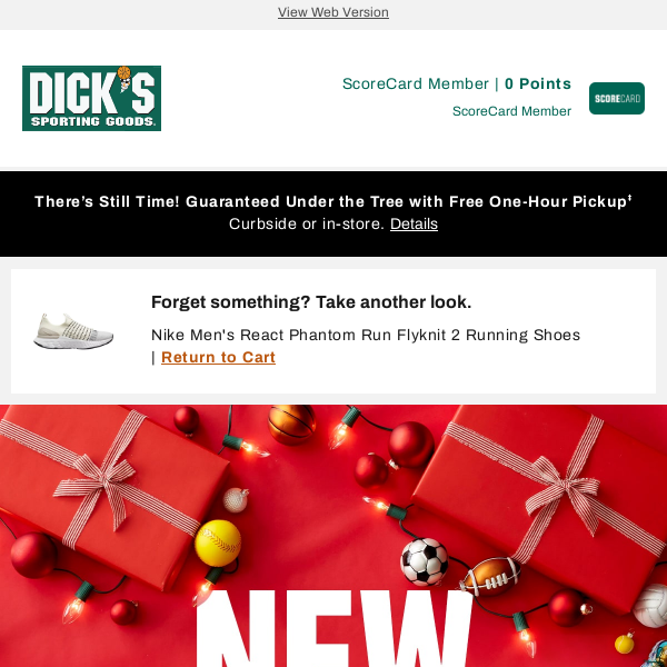 Take advantage of up to 60% off select Clearance... Treat yourself to something from DICK'S Sporting Goods!
