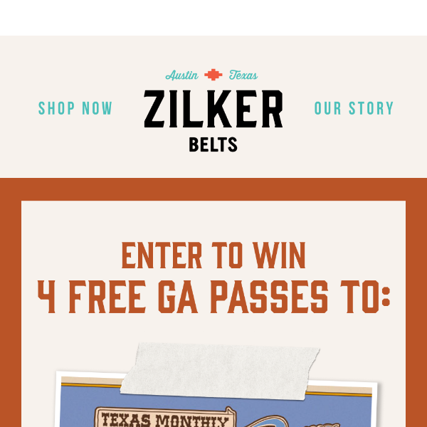 Win 4 Free GA Passes to Texas Monthly BBQ Fest with Zilker Belts 🎉