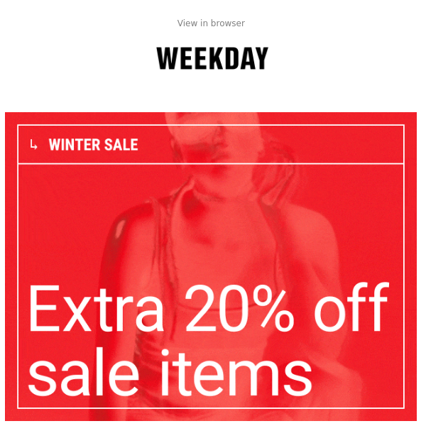 EXTRA 20% OFF SALE