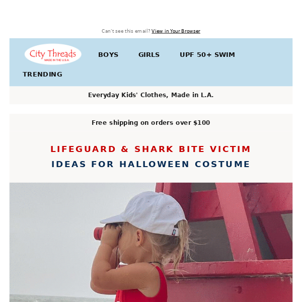 This Week's Blog : DIY Lifeguard & Shark Victim Costume for Halloween - City  Threads