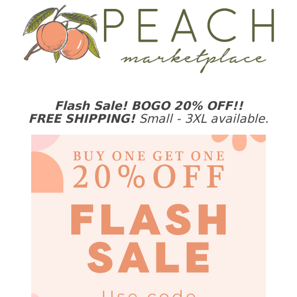 Flash Sale! Buy One Get One 20% OFF 🧡