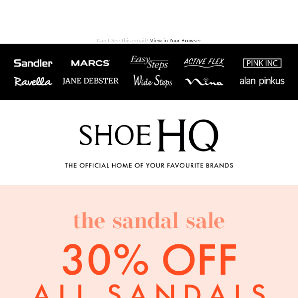 Enjoy 30% Off Sandals 🙌