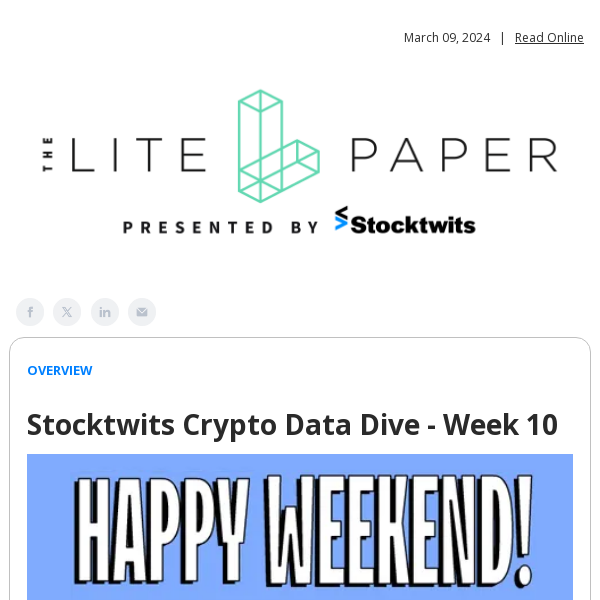 Stocktwits Crypto Data Dive - Week 10