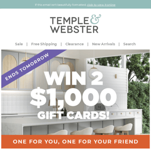 Win 2x $1000 gift cards | Festoons from $49.95 💡