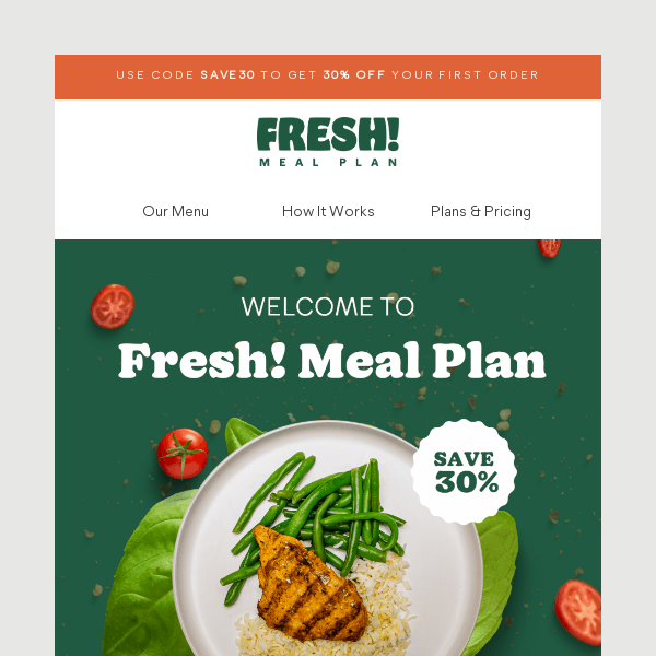 Welcome to Fresh! Meal Plan