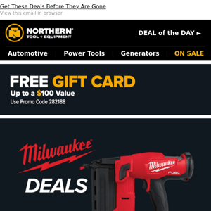 Shop Milwaukee + Free Gift Card Up To A $100 Value