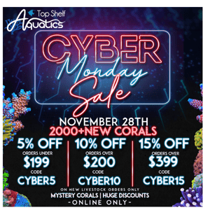 TSA Cyber Monday Sale! - Starts Tomorrow!!