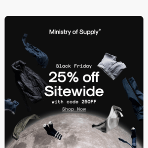 25% Off Sitewide This Black Friday Weekend