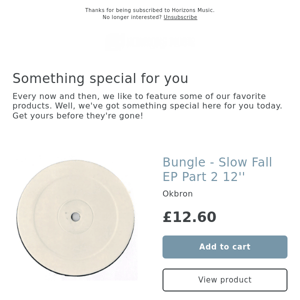 NEW OKBRON!  Bungle - Slow Fall EP Part 2 12''