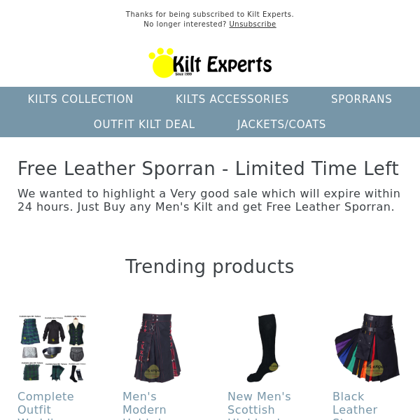 Free Leather Sporran