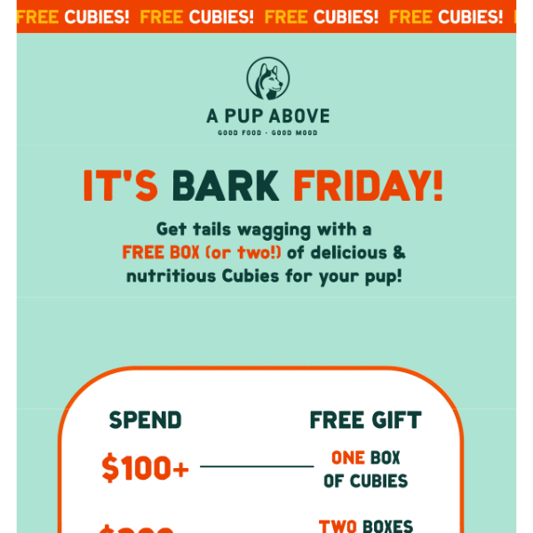 FREE Cubies for Bark Friday!