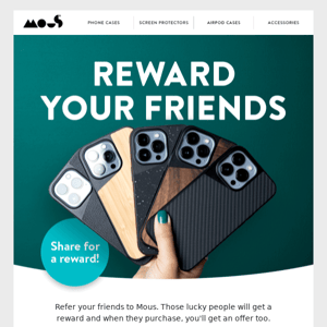 Refer a friend and you can both claim a reward!