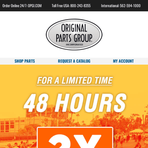 Hurry, 2X Points on all Restoration Ends Tonight!