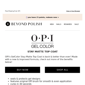 Make your mani last! 💅🏼 + NEW from OPI