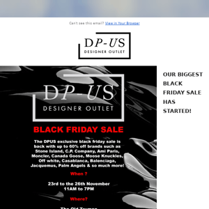 DPUS's Black Friday SALE HAS STARTED