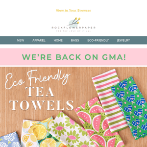 Up to 59% off our Eco Tea Towels ♻️ now on GMA!