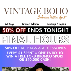 FINAL HOURS! 💥 50% OFF Ends At Midnight!
