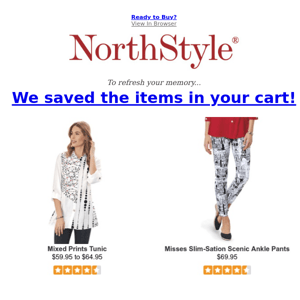 Your Saved Items: Check Your Shopping Cart