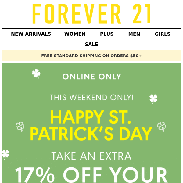 Lucky you! 17% off your purchase 🌈💰