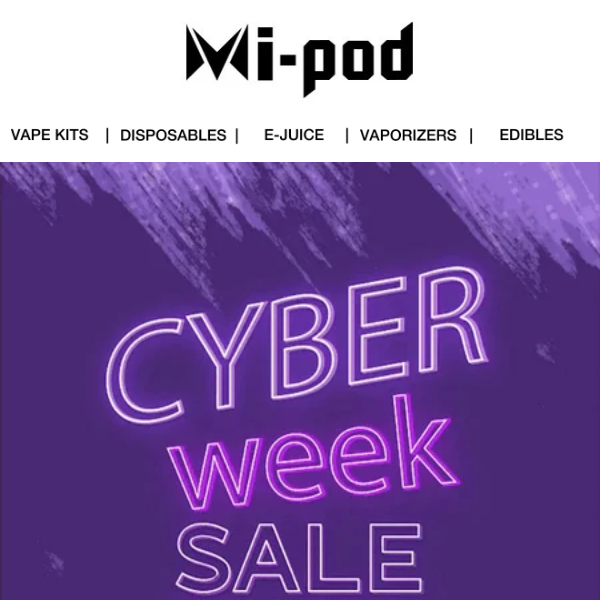 Shop Now and Save Big: Cyber Week Deals at Mipod.com!