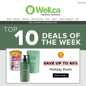 Top 10 Deals of the Week