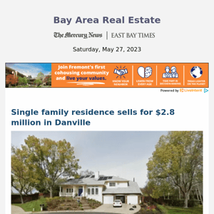 Single family residence sells for $2.8 million in Danville