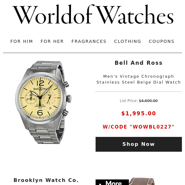 😎INSIDER DISCOUNTS: Versace Watches, Bell & Ross and Much More