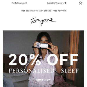 20% Off Personalised Sleep Ends Tonight