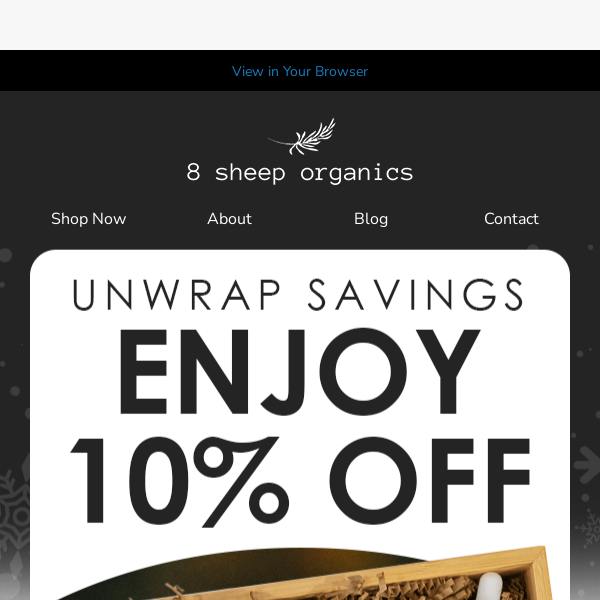 Unwrap Savings: Enjoy 10% Off Your 8 Sheep Order!