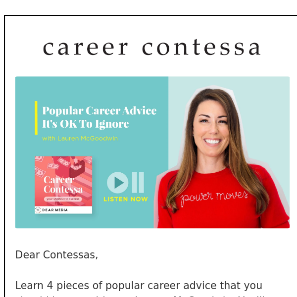 🎧 Popular Career Advice It's OK To Ignore